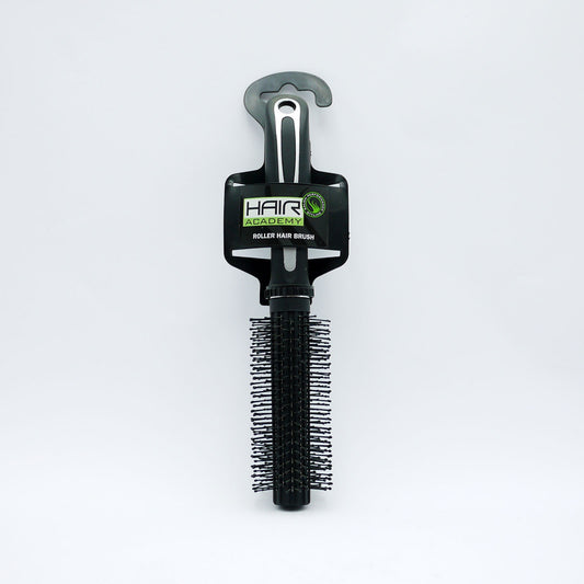 HAIR ACADEMY HAIR BRUSH ROLLER ROUND BLK