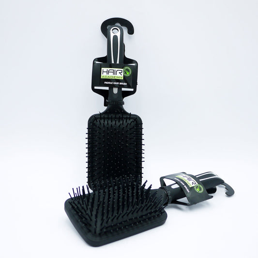 HAIR ACADEMY HAIR BRUSH PADDLE BLACK