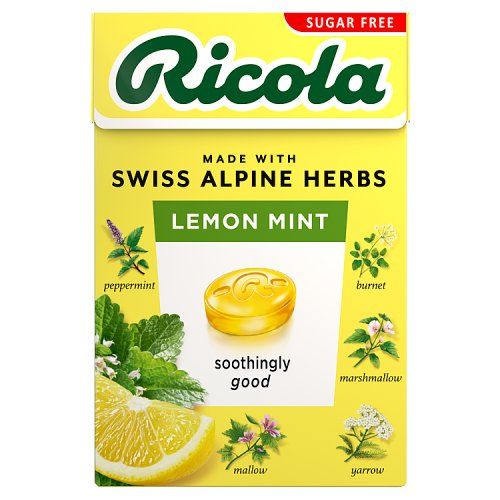 RICOLA LEMON-MINT SUGAR FREE BOX 45G