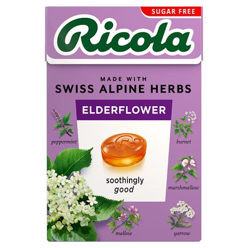 RICOLA ELDERFLOWER SUGAR FREE BOX 45G