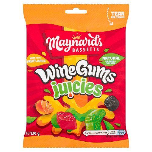 MAYNARDS BASSETTS WINE GUMS JUICIES 130G