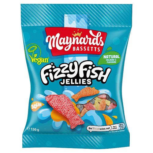 MAYNARDS BASSETTS FIZZY FISH 130G