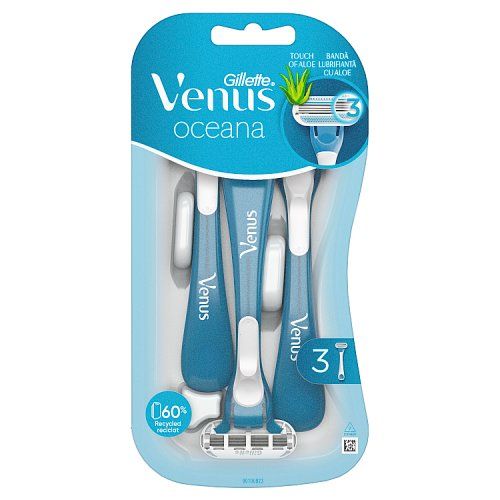 GILLETTE VENUS DISPOSABLE RAZORS 3S OCEANA