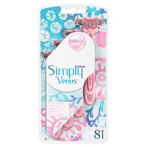 GILLETTE SIMPLY VENUS 3 DISPOSABLE RAZORS 8S