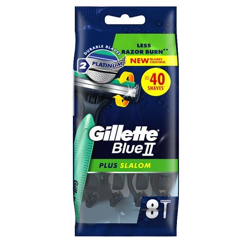 GILLETTE BLUE II PLUS SLALOM DISPOSABLES 8S