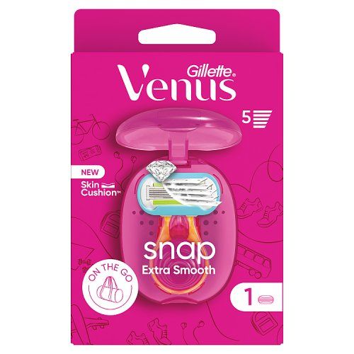 GILLETTE VENUS SNAP EXTRA SMOOTH RAZOR WITH PINK CASE