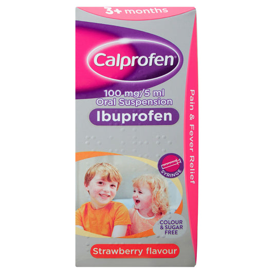 CALPROFEN IBUPROFEN STRAWBERRY 3+ MONTHS 06/27