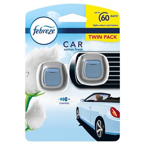 FEBREZE CLIP ON CAR AIR FRESHENER 4ML TWIN COTTON