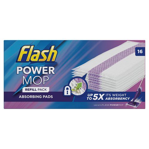 FLASH POWERMOP REFILL PADS 16S