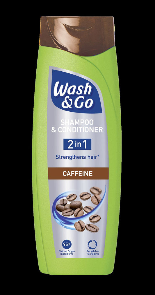WASH & GO SHAMPOO 2 IN 1 180ML CAFFEINE