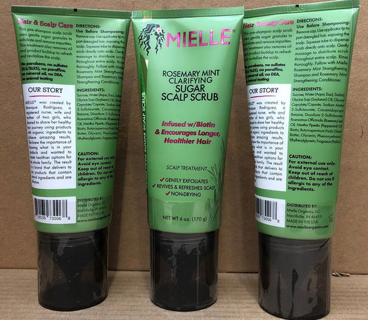 MIELLE ROSEMARY MINT CLARIFYING SUGAR SCALP SCRUB 6OZ