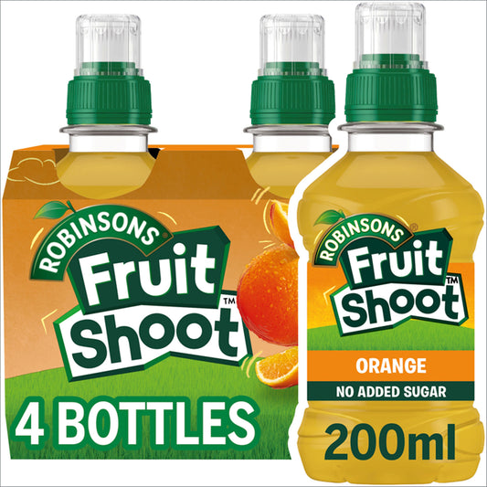 FRUIT SHOOT NO ADDED SUGAR ORANGE 4PK 02/26