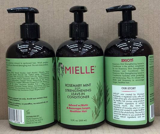 MIELLE ROSEMARY MINT STRENGTHENING LEAVE-IN CONDITIONER 12OZ EXPORT