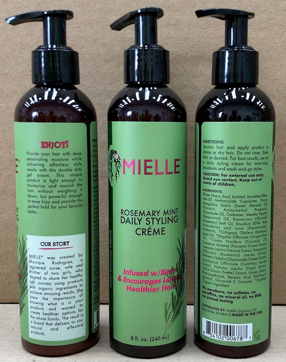 MIELLE ROSEMARY MINT DAILY STYLING CRéME 8OZ EXPORT