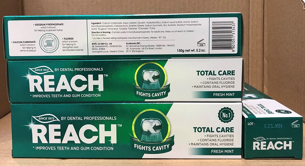 REACH T/PASTE 150G TOTAL CARE FRESH MINT