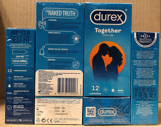 DUREX CONDOMS 12S TOGETHER (6X12) (UK)