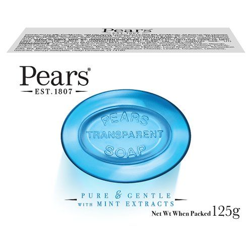 PEARS BAR SOAP 125G TRANSPARENT BLUE MINT (6X12)