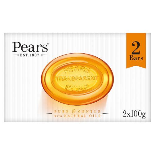 PEARS BAR SOAP 100G TRANSPARENT (AMBER) TWIN PACK (16 X 2)