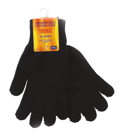 GLOVES MENS THERMAL BLACK (R)