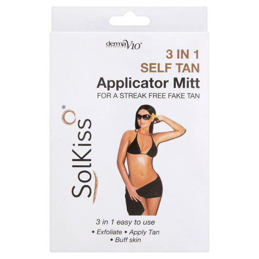 DERMA V10 SOLKISS 3IN1 SELF TANNING MITT