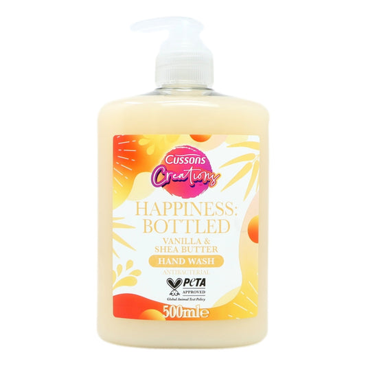 CREATIONS HAND WASH 500ML VANILLA AND SHEA BUTTER HAPPINESS