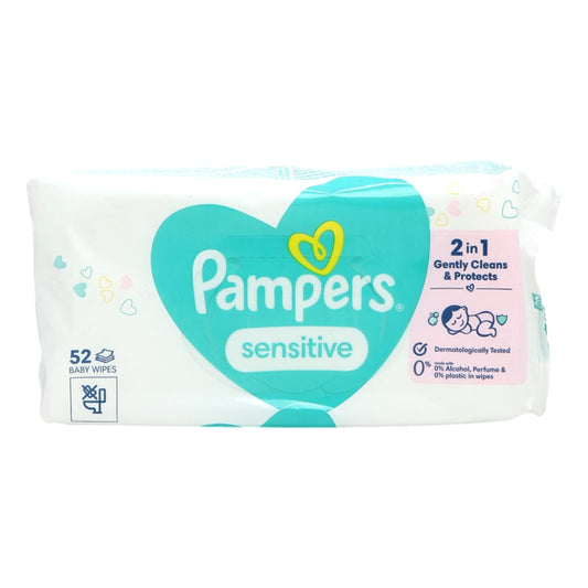 PAMPERS BABY WIPES 52S SENSITIVE