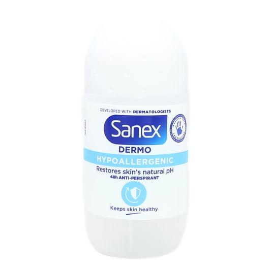 SANEX DEODORANT ROLL ON 50ML DERMO HYPOALLERGENIC